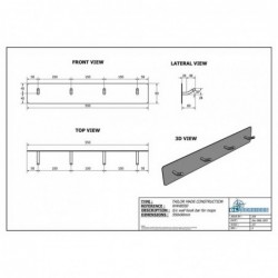 S/s Wall hook bar for mops...