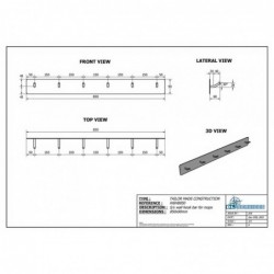 S/s Wall hook bar for mops...